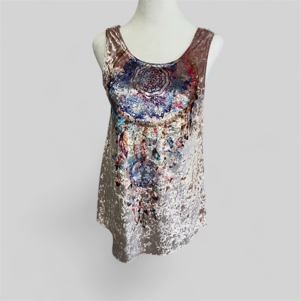 sleeveless pink velvet tank  top